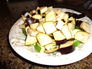 DSC05198 Precooked Eggplant and Zucchini