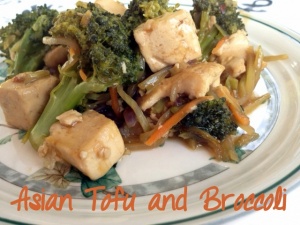 asian tofu and broccoli