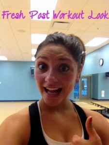 sweaty post workout